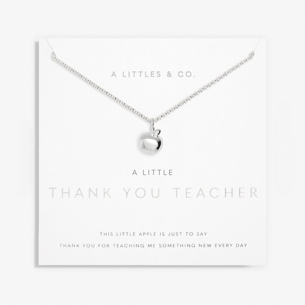 A Littles & Co A Little ‘Thank You Teacher’ Necklace with Apple